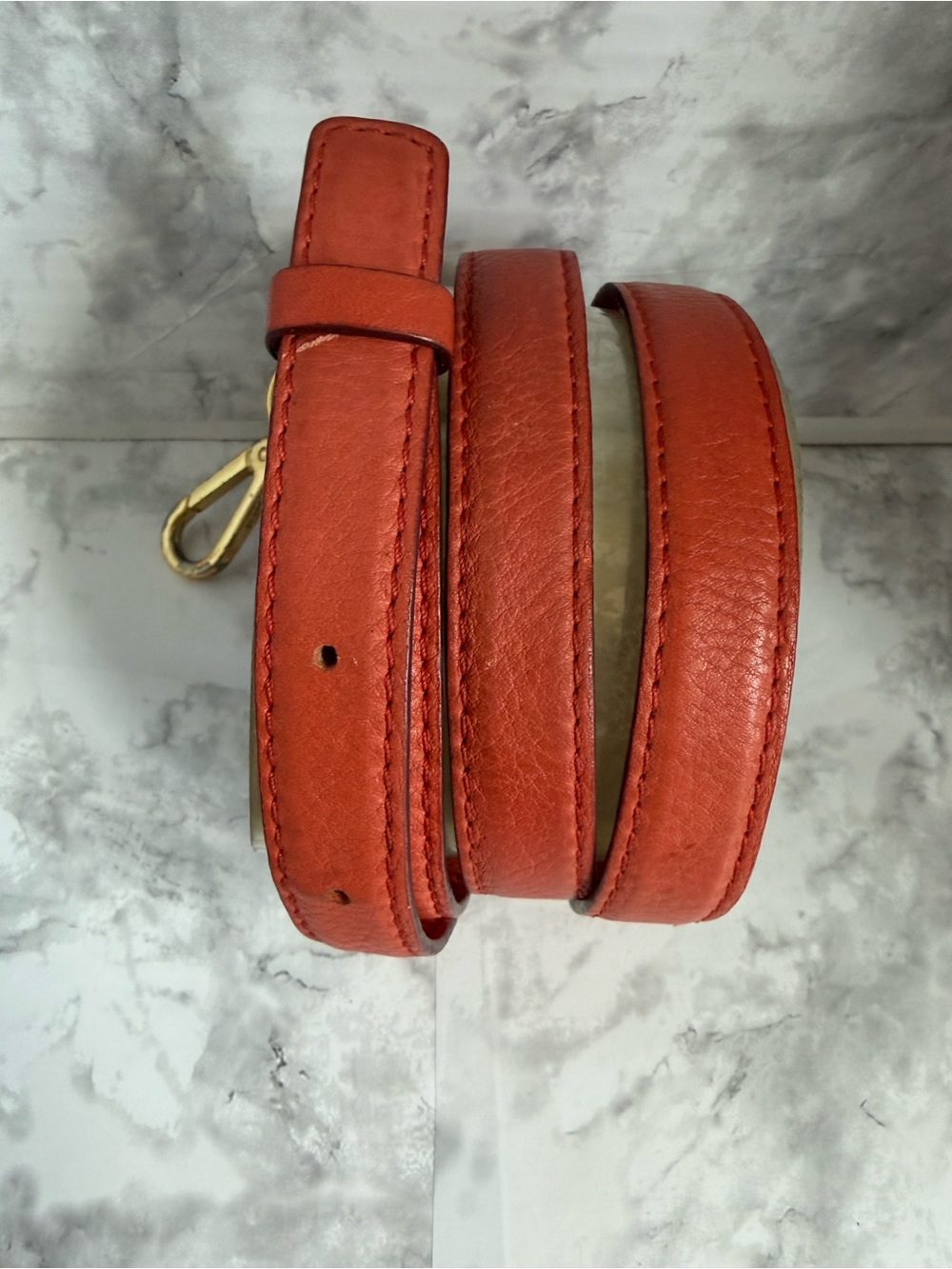 MCM Adjustable Crossbody Strap with Gold Hardware
